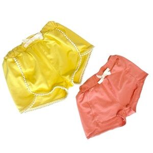 Tommy Bahama Kids Yellow and Pink Elastic Waist Shorts Bundle | Girls 24 Months